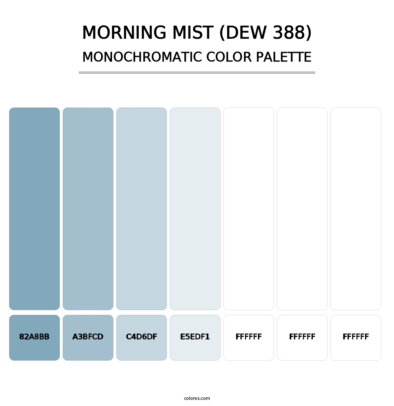 Morning Mist (DEW 388) - Monochromatic Color Palette