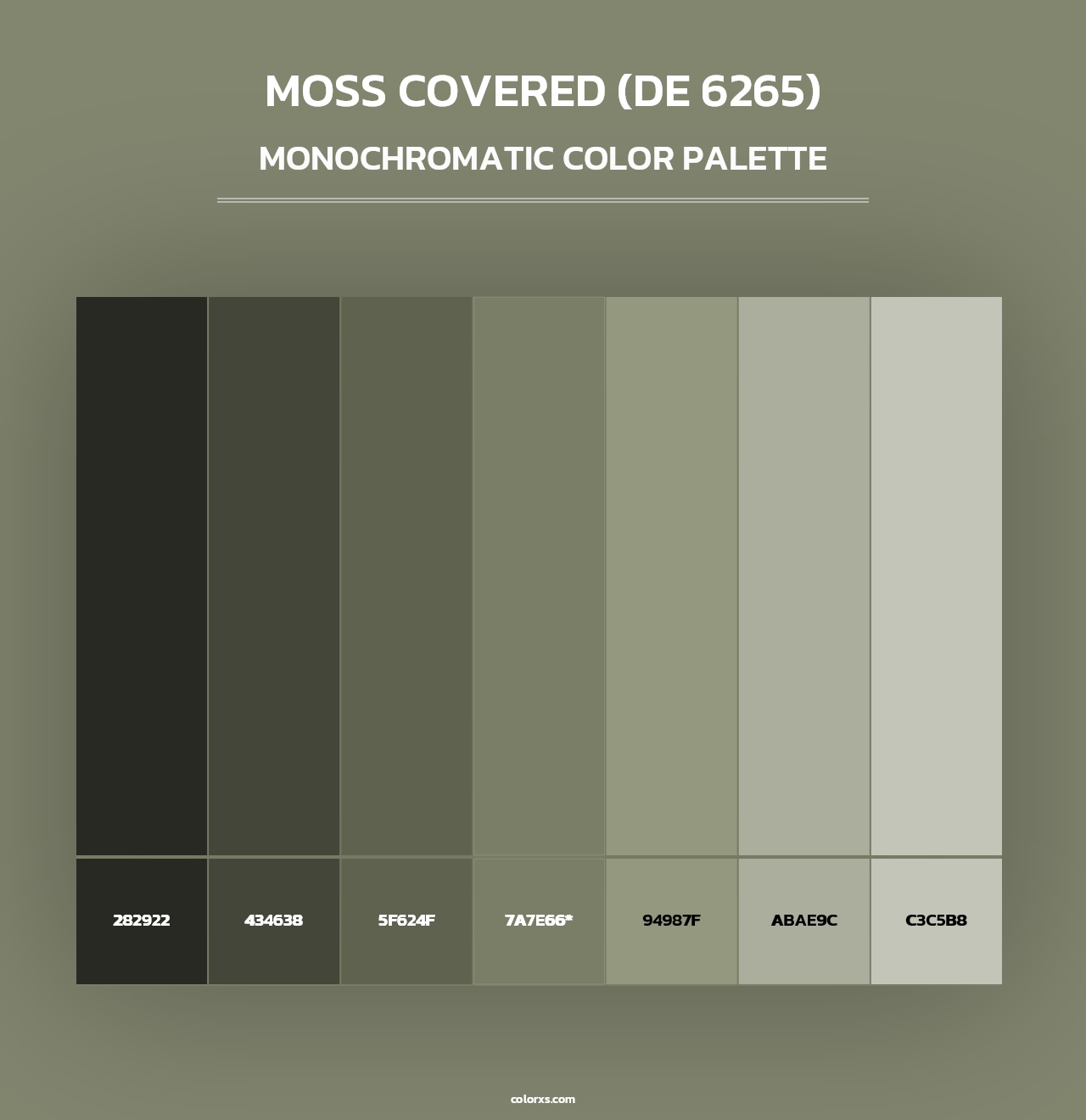 Moss Covered (DE 6265) - Monochromatic Color Palette