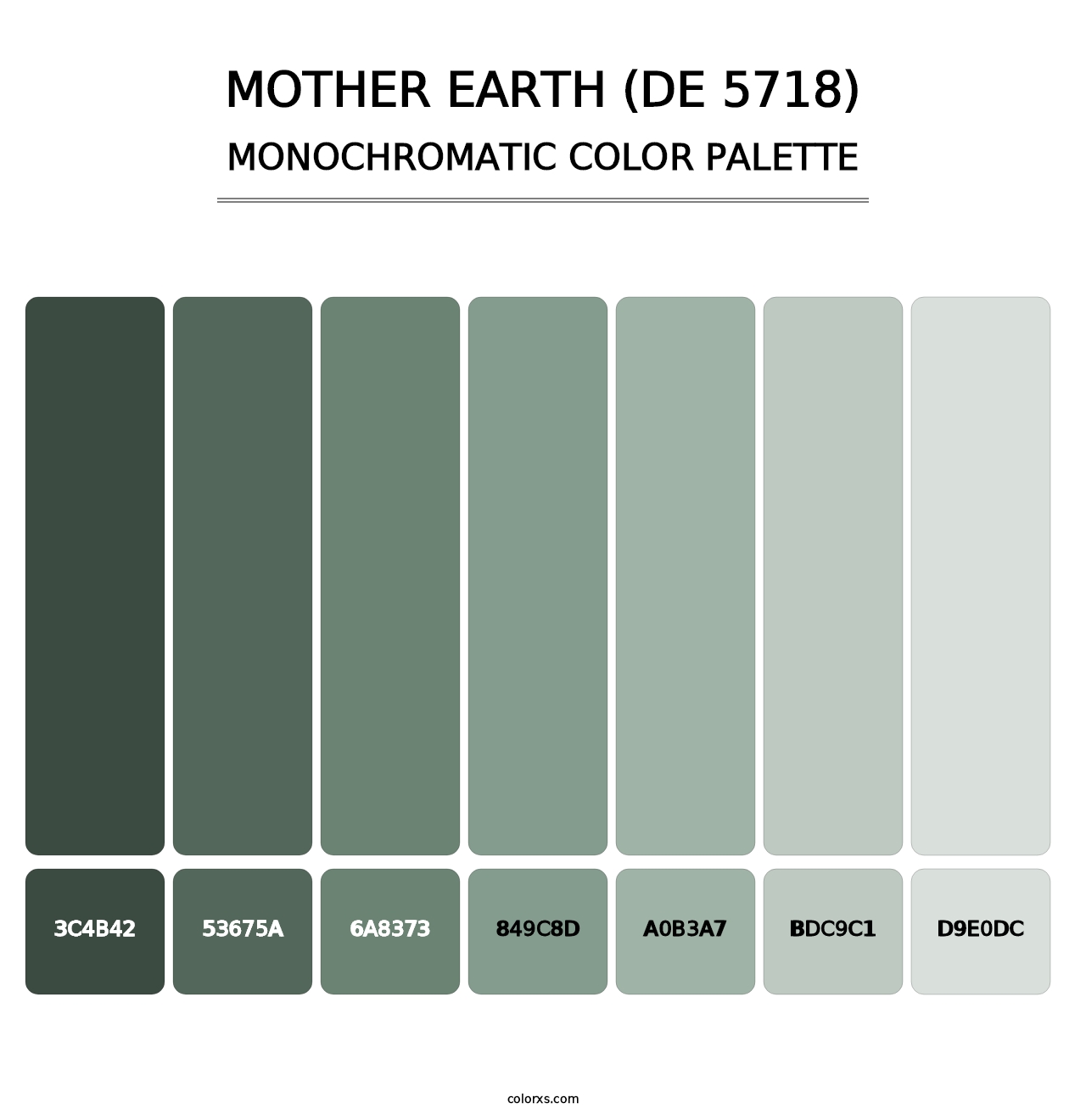Mother Earth (DE 5718) - Monochromatic Color Palette