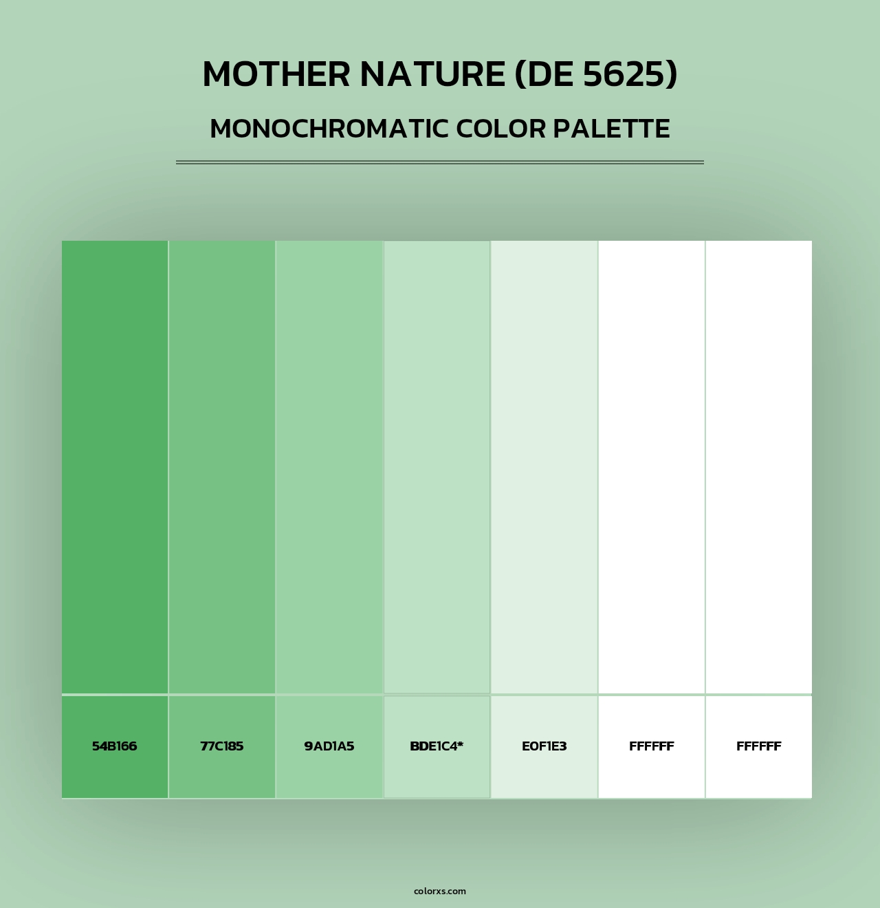 Mother Nature (DE 5625) - Monochromatic Color Palette