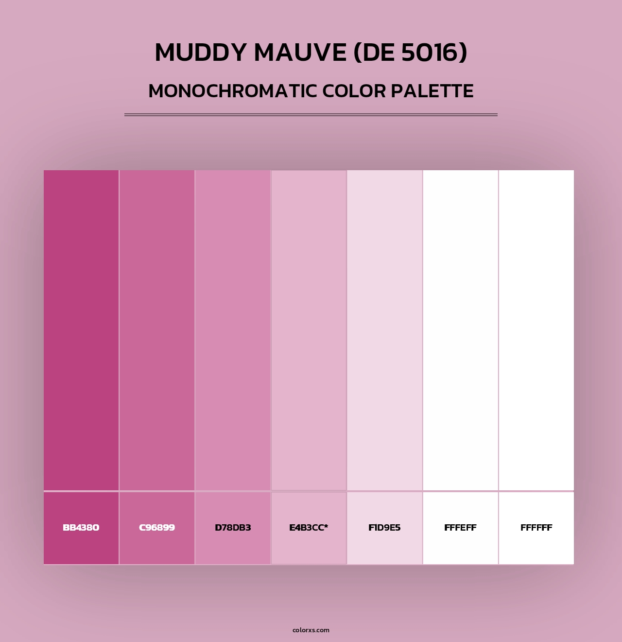 Muddy Mauve (DE 5016) - Monochromatic Color Palette