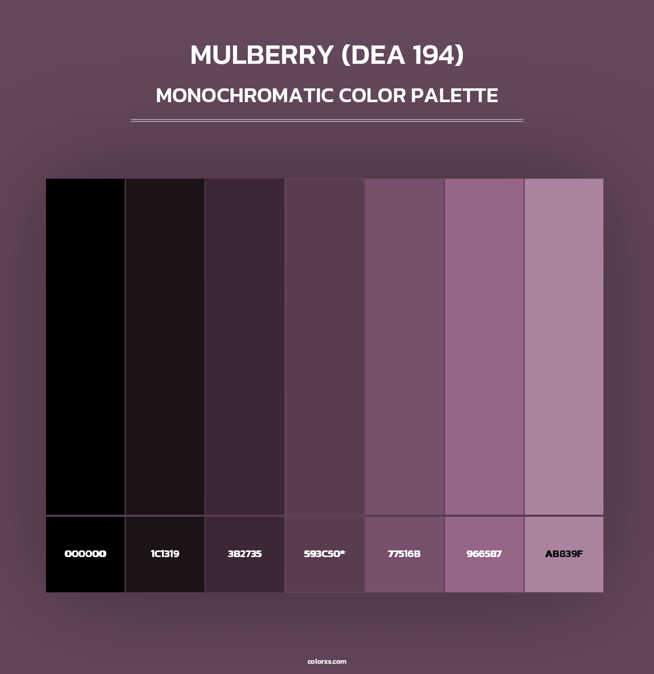 Mulberry (DEA 194) - Monochromatic Color Palette