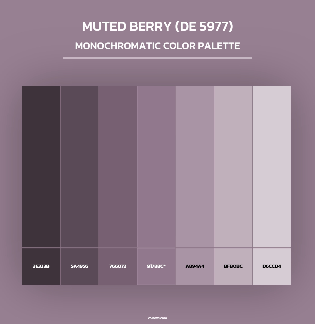 Muted Berry (DE 5977) - Monochromatic Color Palette