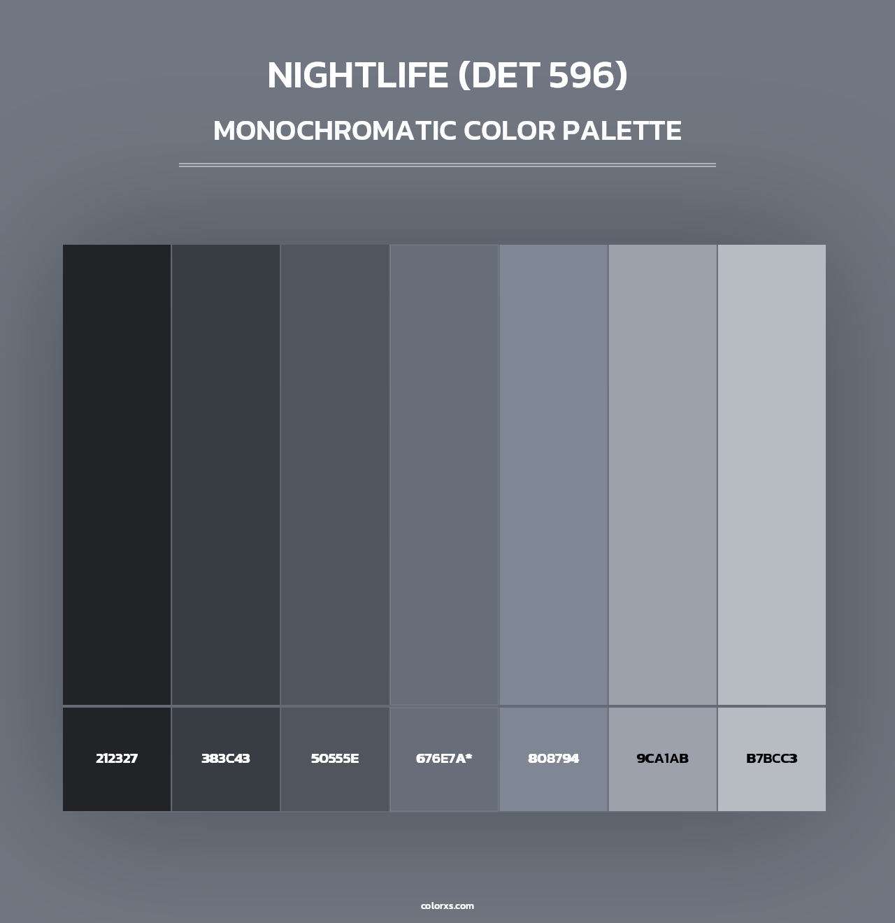 Nightlife (DET 596) - Monochromatic Color Palette
