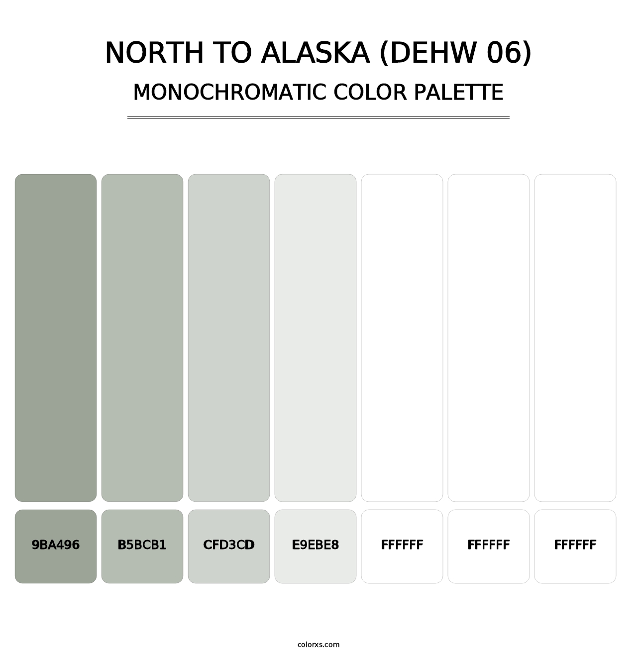 North To Alaska (DEHW 06) - Monochromatic Color Palette