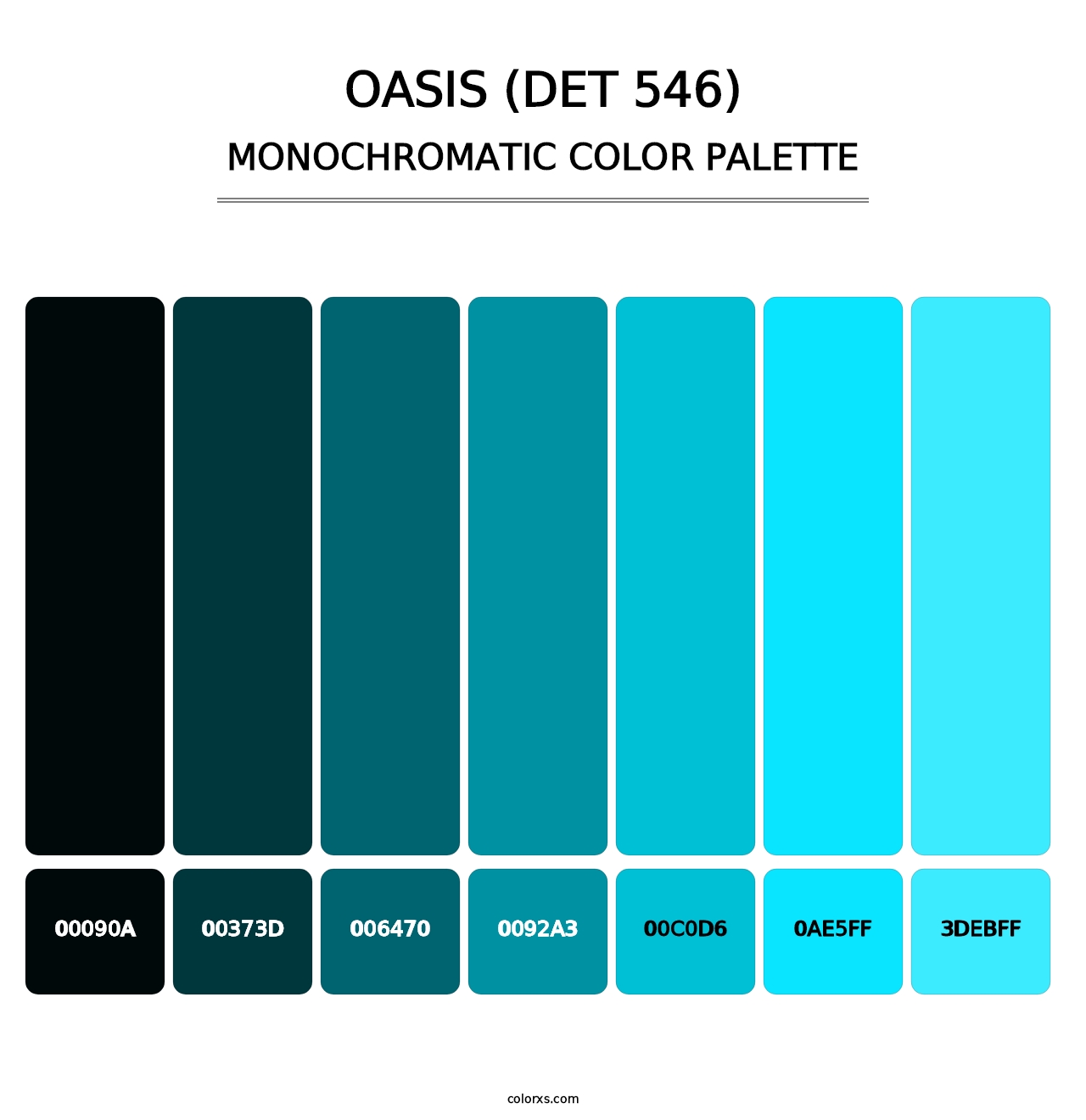 Oasis (DET 546) - Monochromatic Color Palette