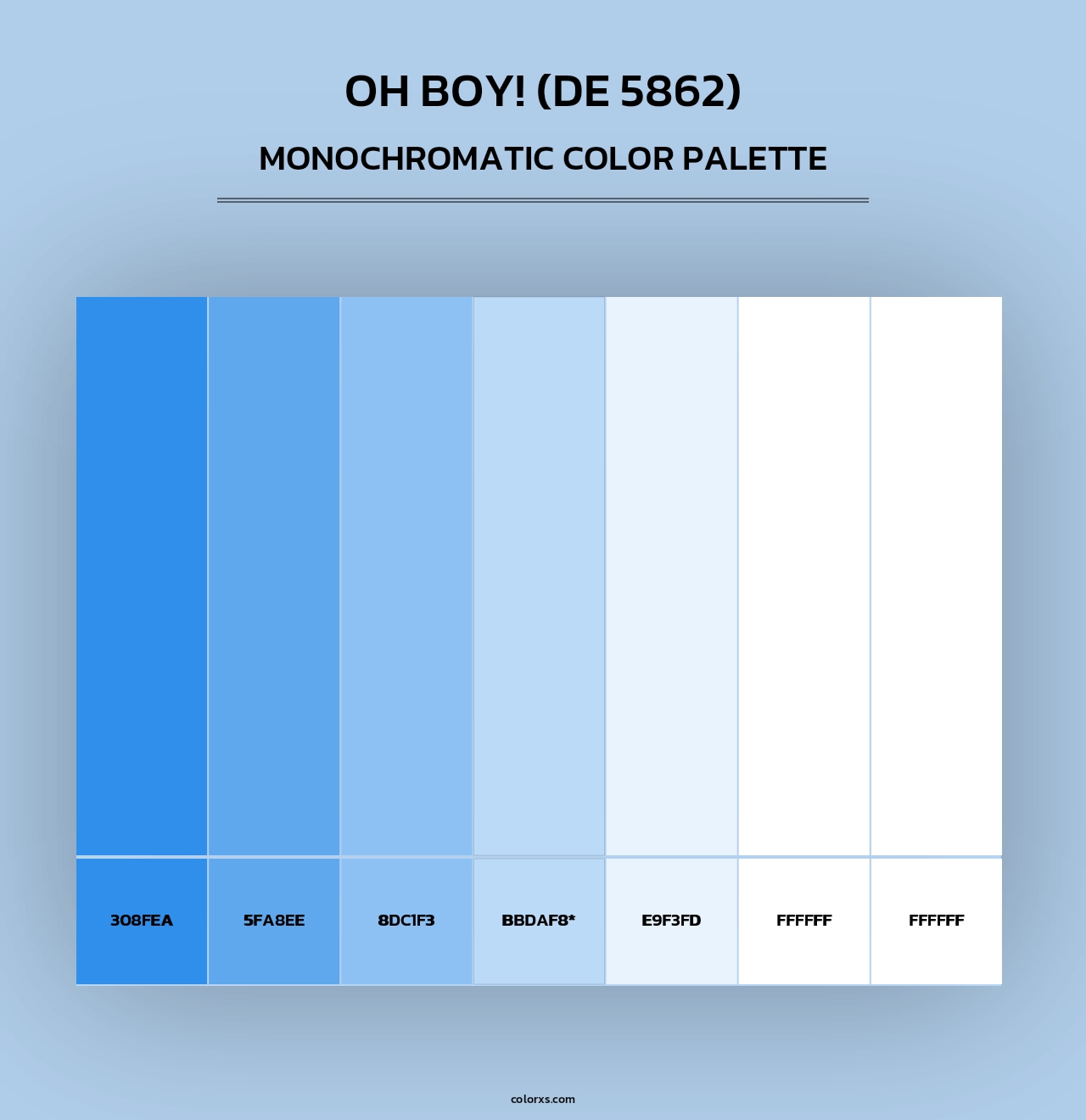 Oh Boy! (DE 5862) - Monochromatic Color Palette