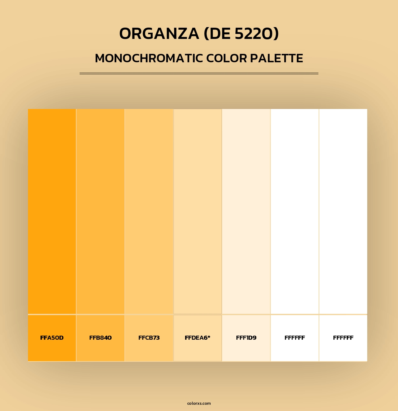 Organza (DE 5220) - Monochromatic Color Palette