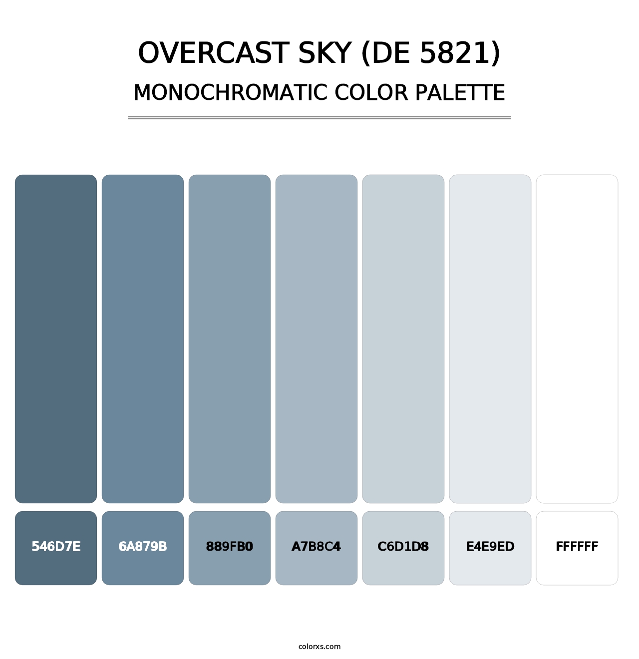 Overcast Sky (DE 5821) - Monochromatic Color Palette