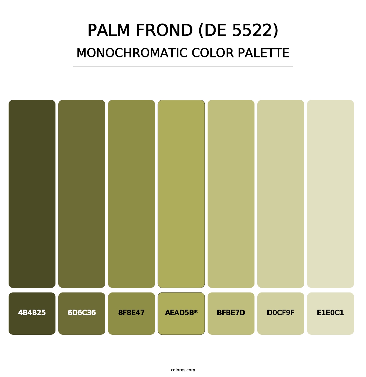 Palm Frond (DE 5522) - Monochromatic Color Palette