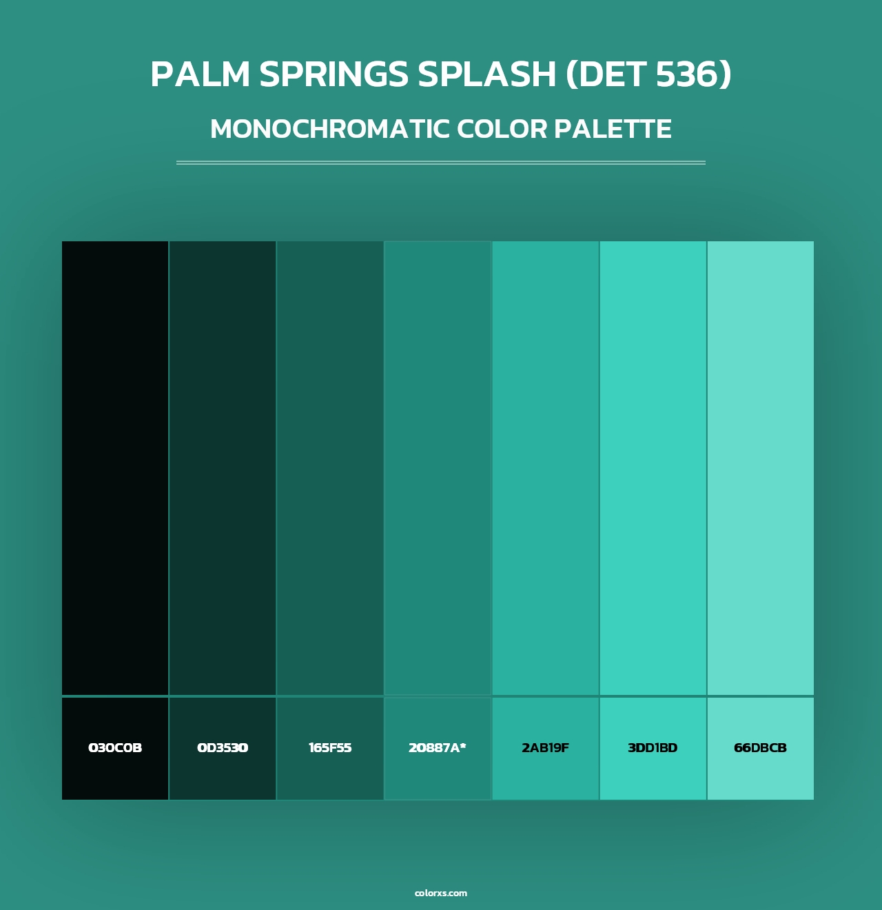 Palm Springs Splash (DET 536) - Monochromatic Color Palette