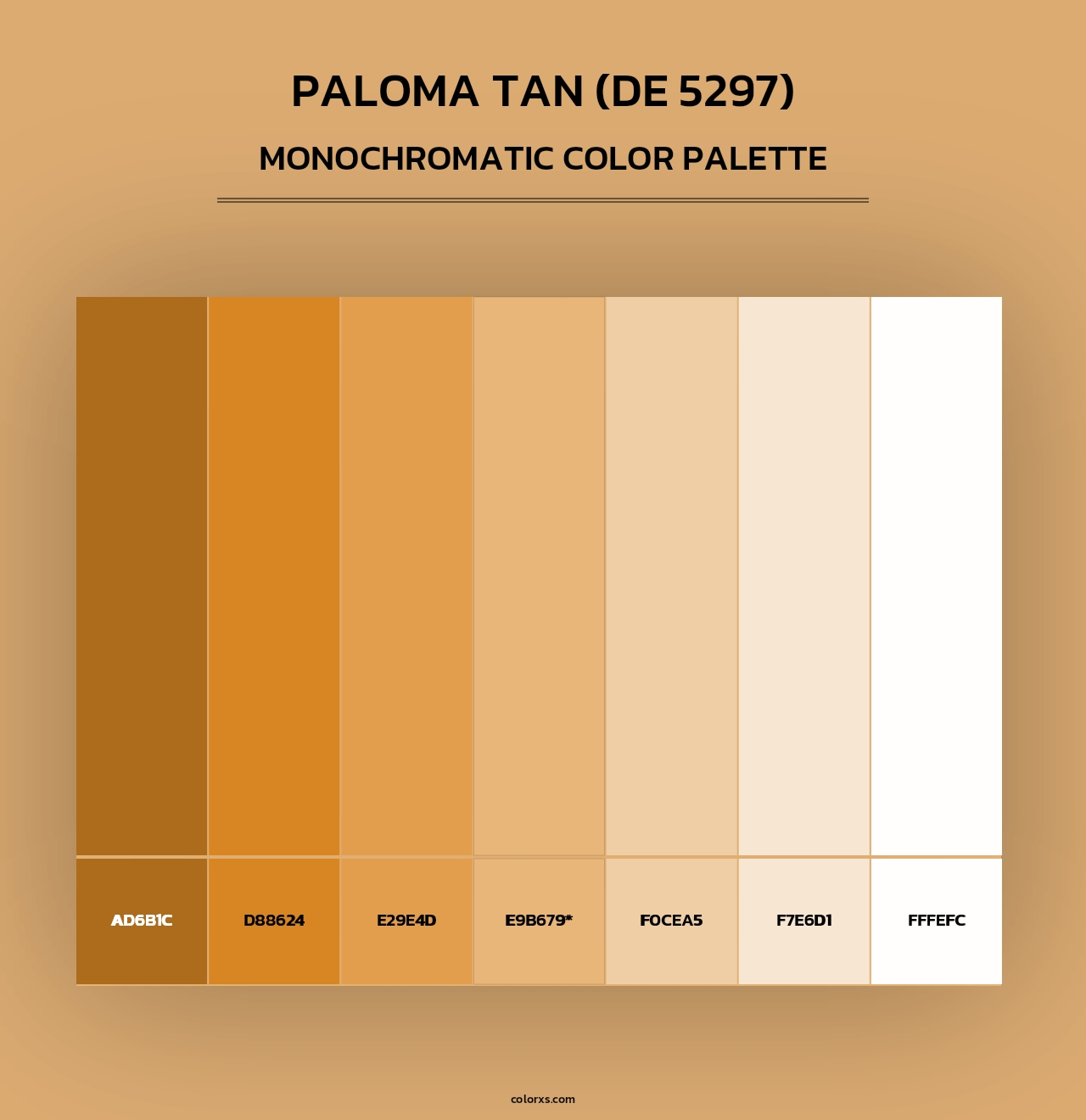 Paloma Tan (DE 5297) - Monochromatic Color Palette