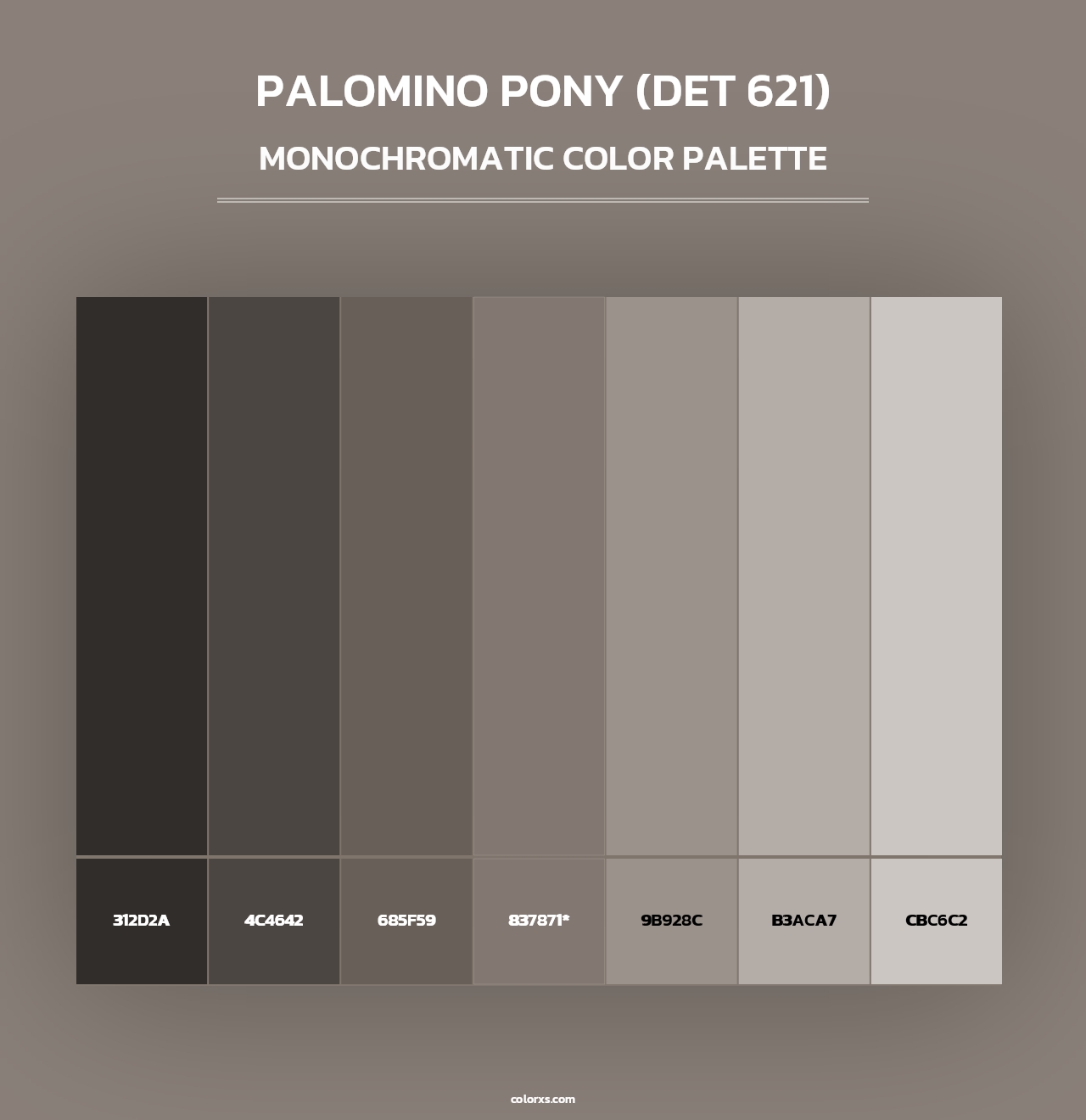 Palomino Pony (DET 621) - Monochromatic Color Palette