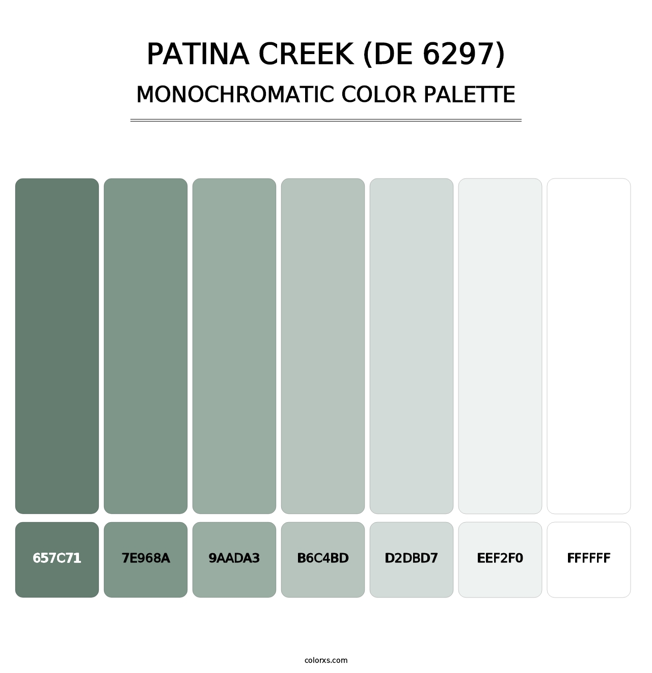 Patina Creek (DE 6297) - Monochromatic Color Palette