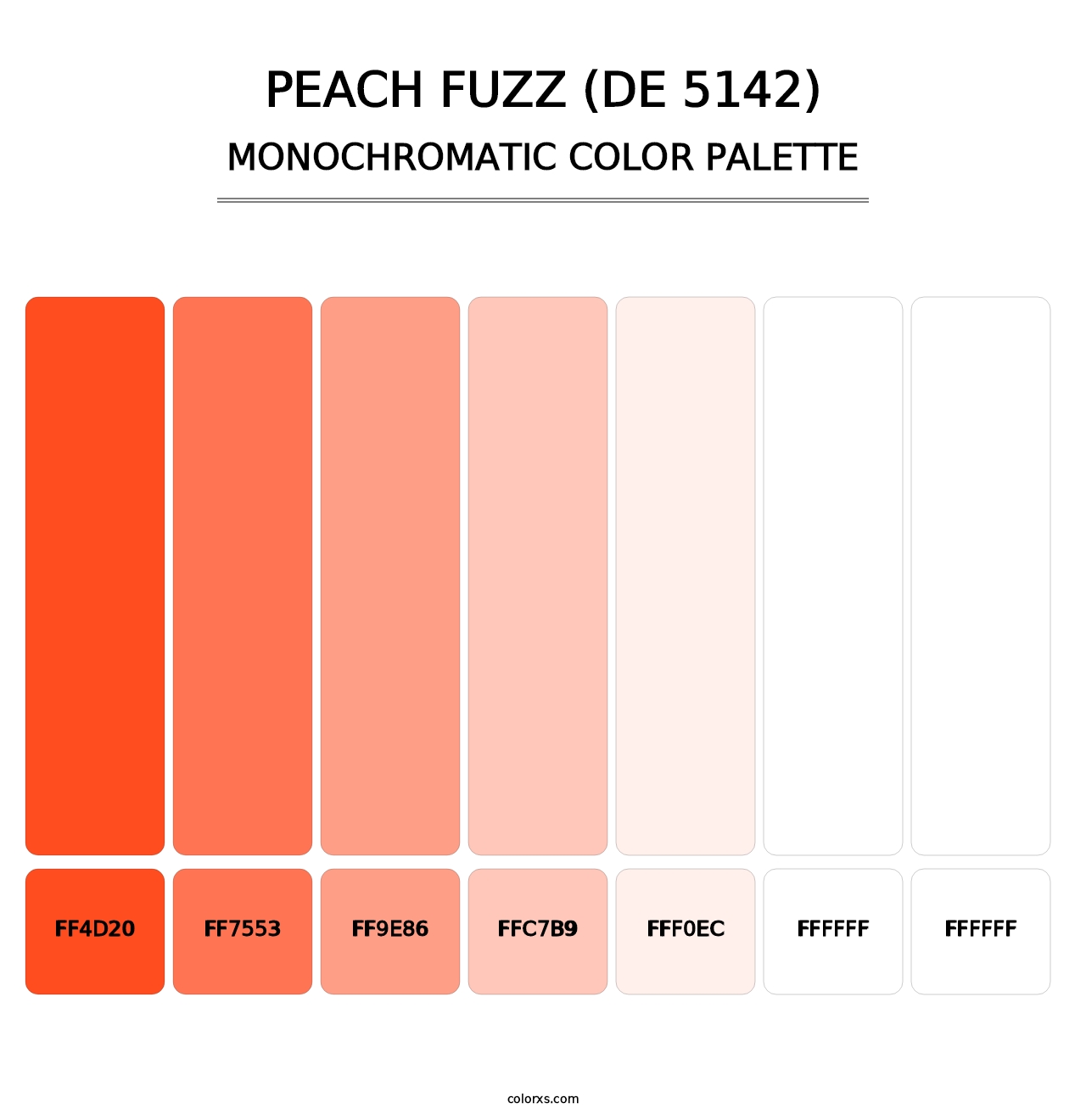 Peach Fuzz (DE 5142) - Monochromatic Color Palette