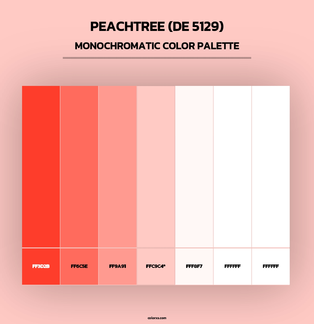 Peachtree (DE 5129) - Monochromatic Color Palette
