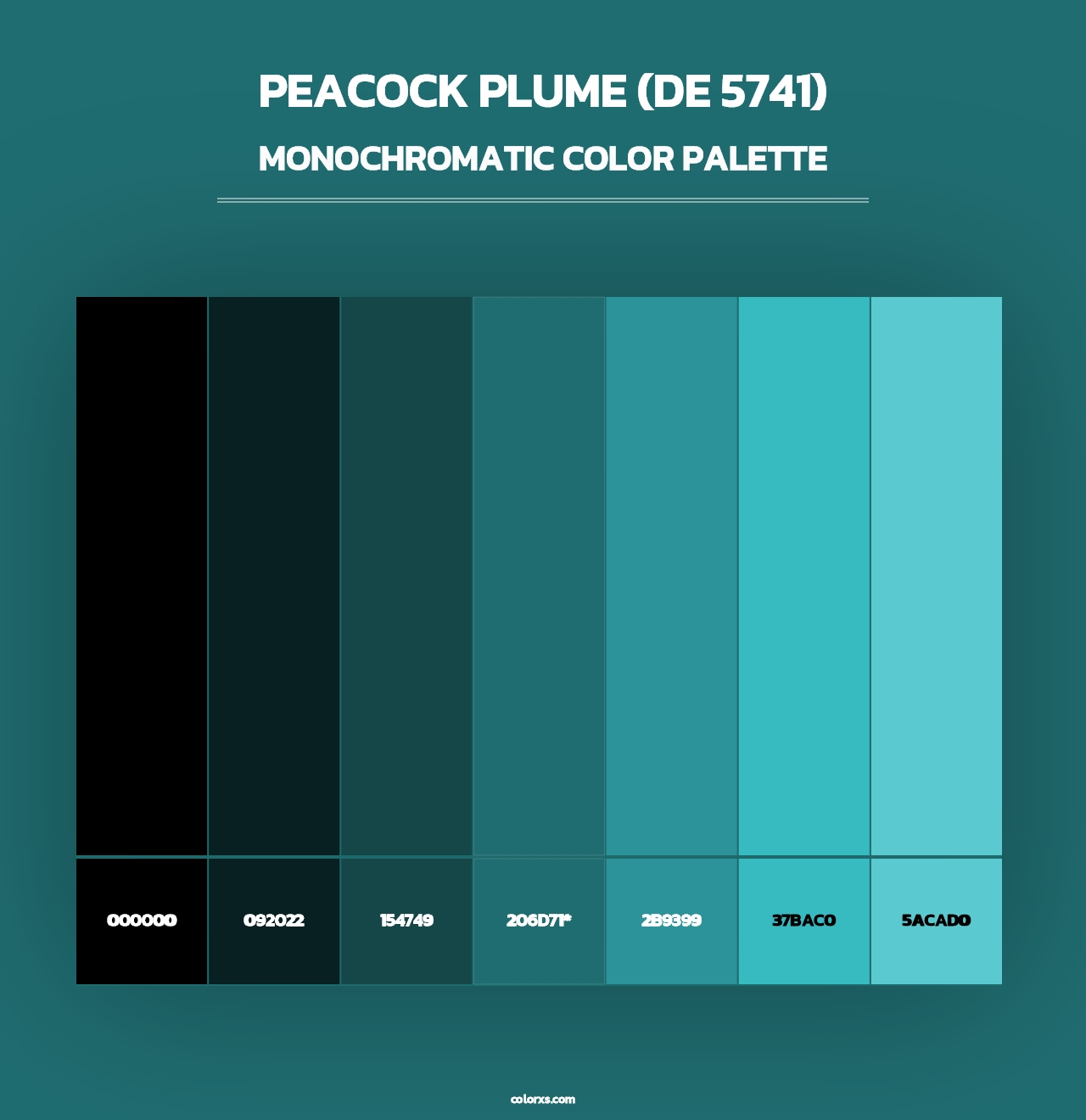 Peacock Plume (DE 5741) - Monochromatic Color Palette