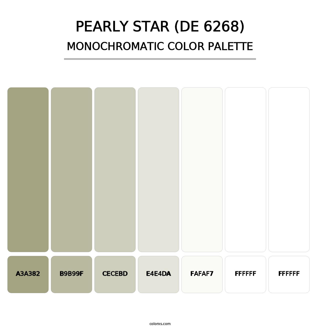 Pearly Star (DE 6268) - Monochromatic Color Palette