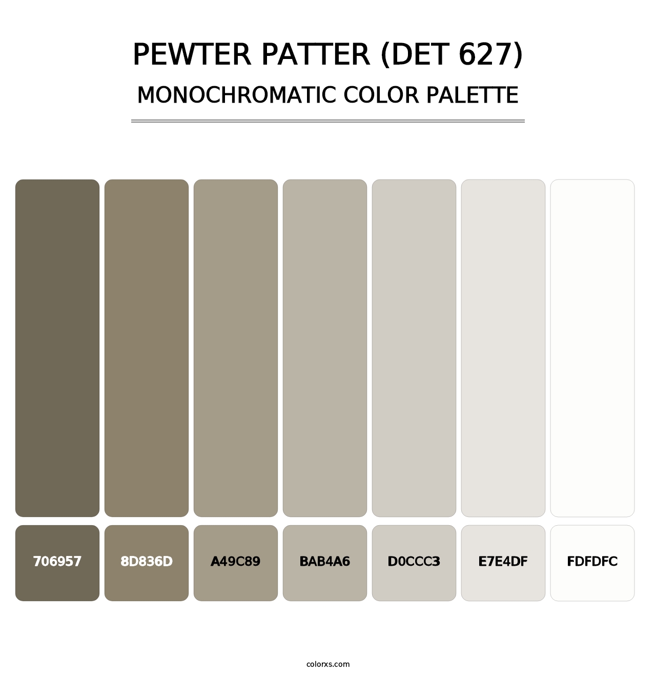 Pewter Patter (DET 627) - Monochromatic Color Palette