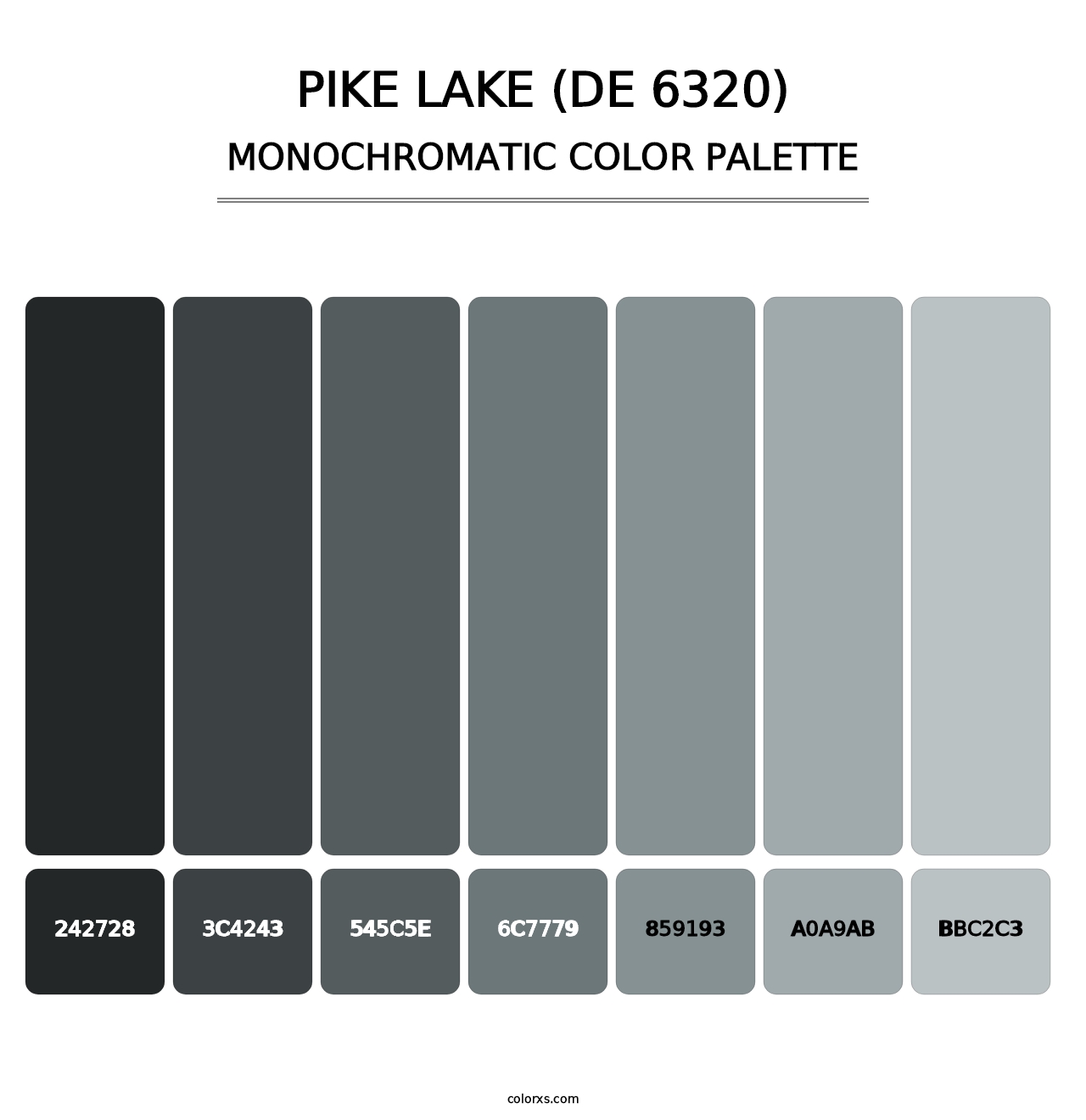 Pike Lake (DE 6320) - Monochromatic Color Palette