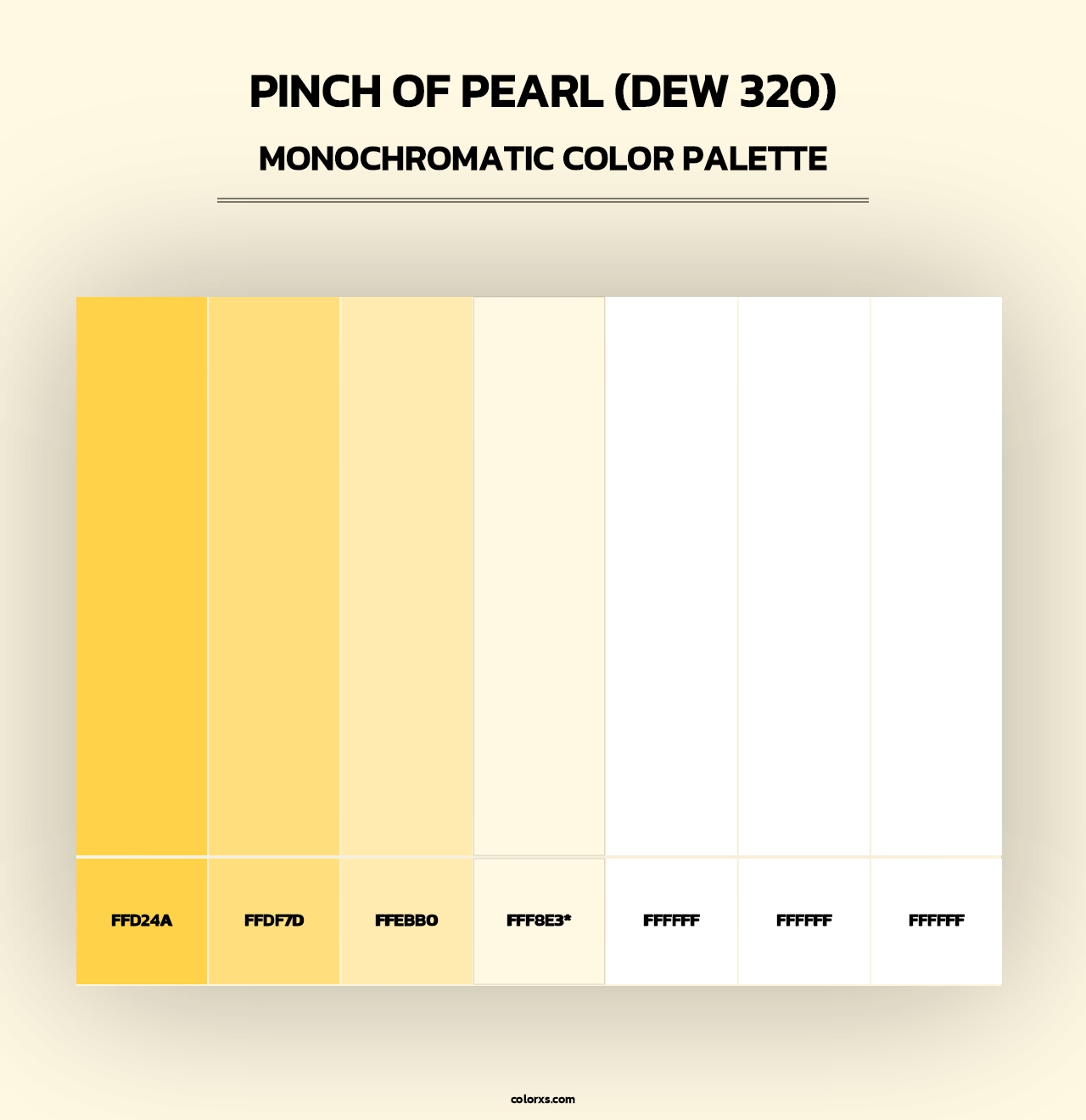 Pinch of Pearl (DEW 320) - Monochromatic Color Palette