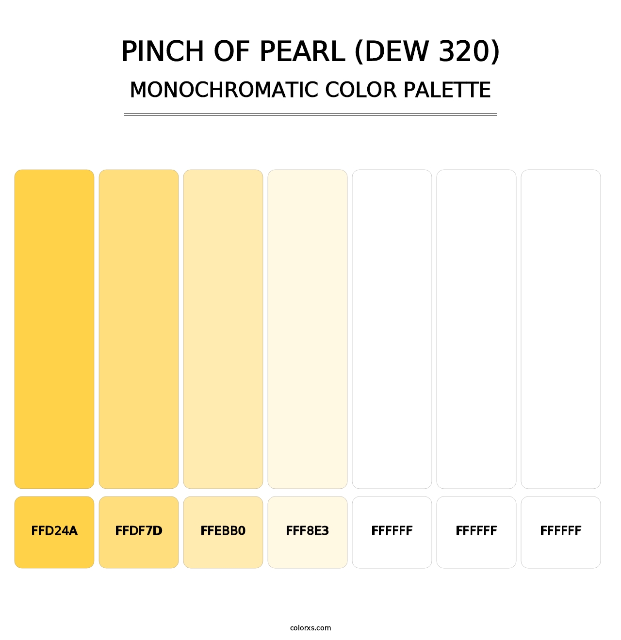 Pinch of Pearl (DEW 320) - Monochromatic Color Palette