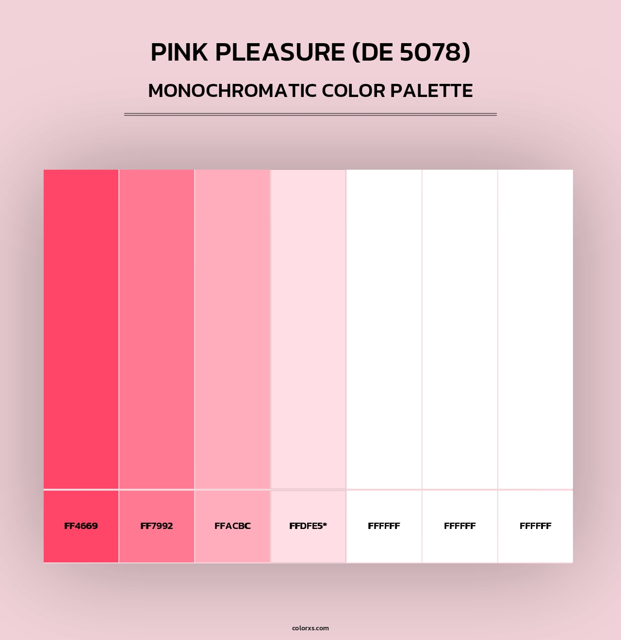 Pink Pleasure (DE 5078) - Monochromatic Color Palette