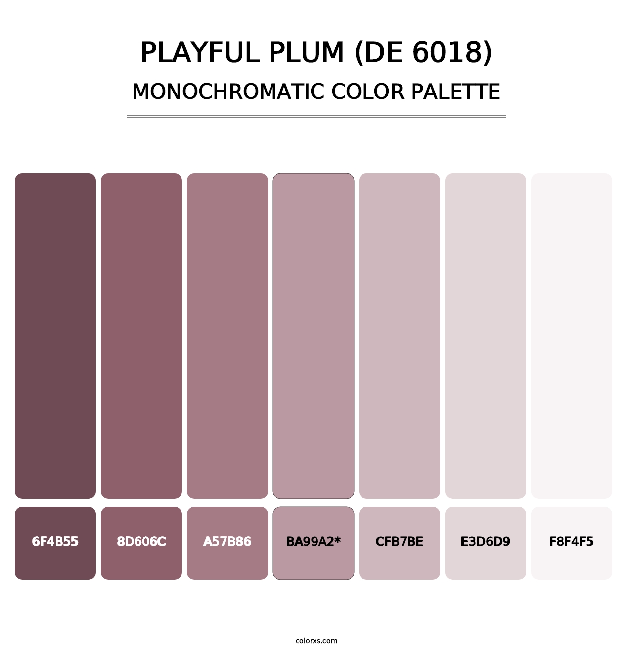 Playful Plum (DE 6018) - Monochromatic Color Palette