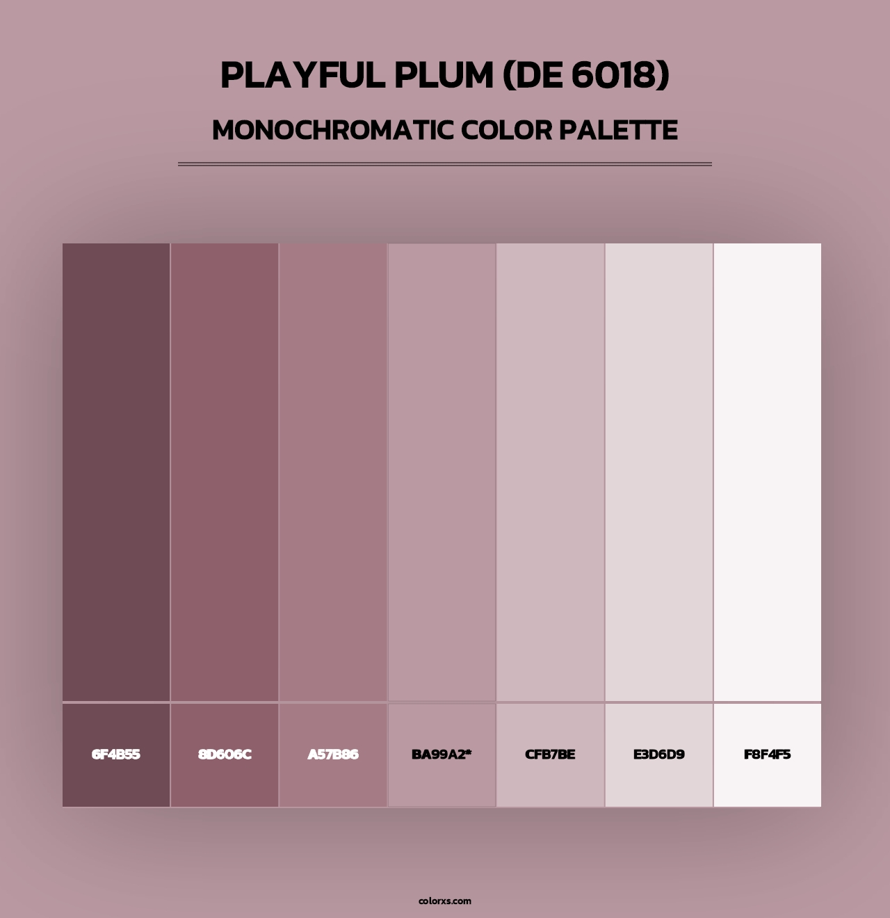 Playful Plum (DE 6018) - Monochromatic Color Palette