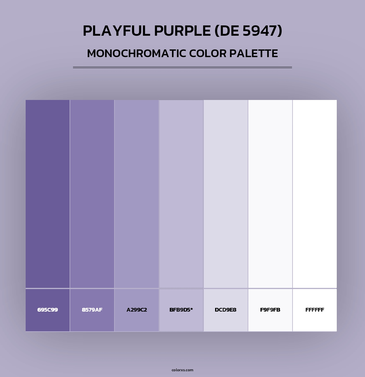 Playful Purple (DE 5947) - Monochromatic Color Palette