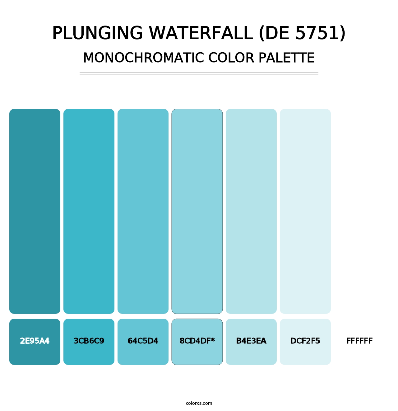Plunging Waterfall (DE 5751) - Monochromatic Color Palette