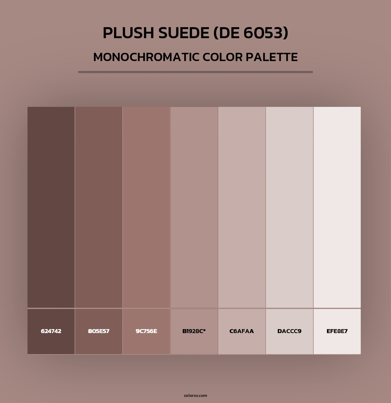 Plush Suede (DE 6053) - Monochromatic Color Palette