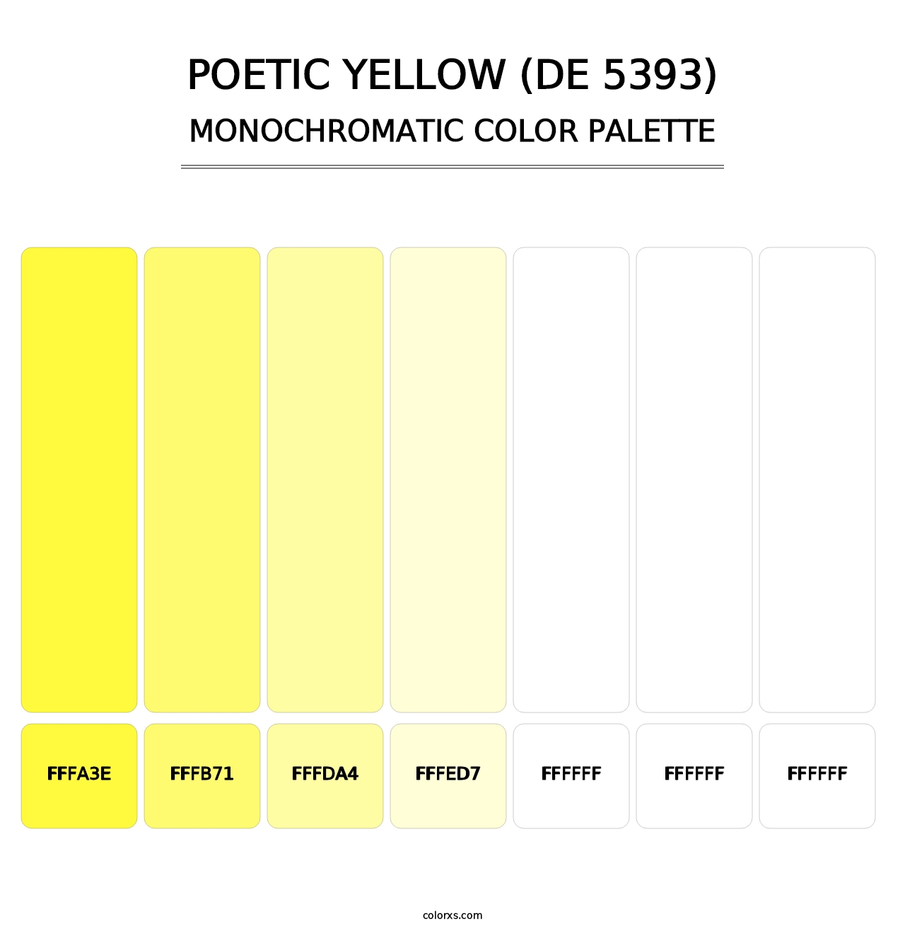Poetic Yellow (DE 5393) - Monochromatic Color Palette