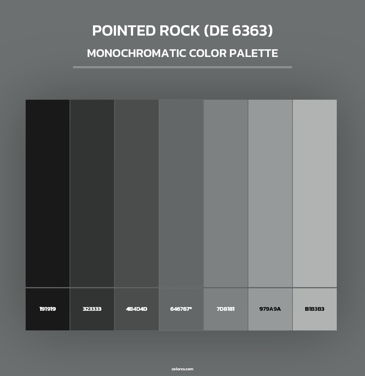 Pointed Rock (DE 6363) - Monochromatic Color Palette