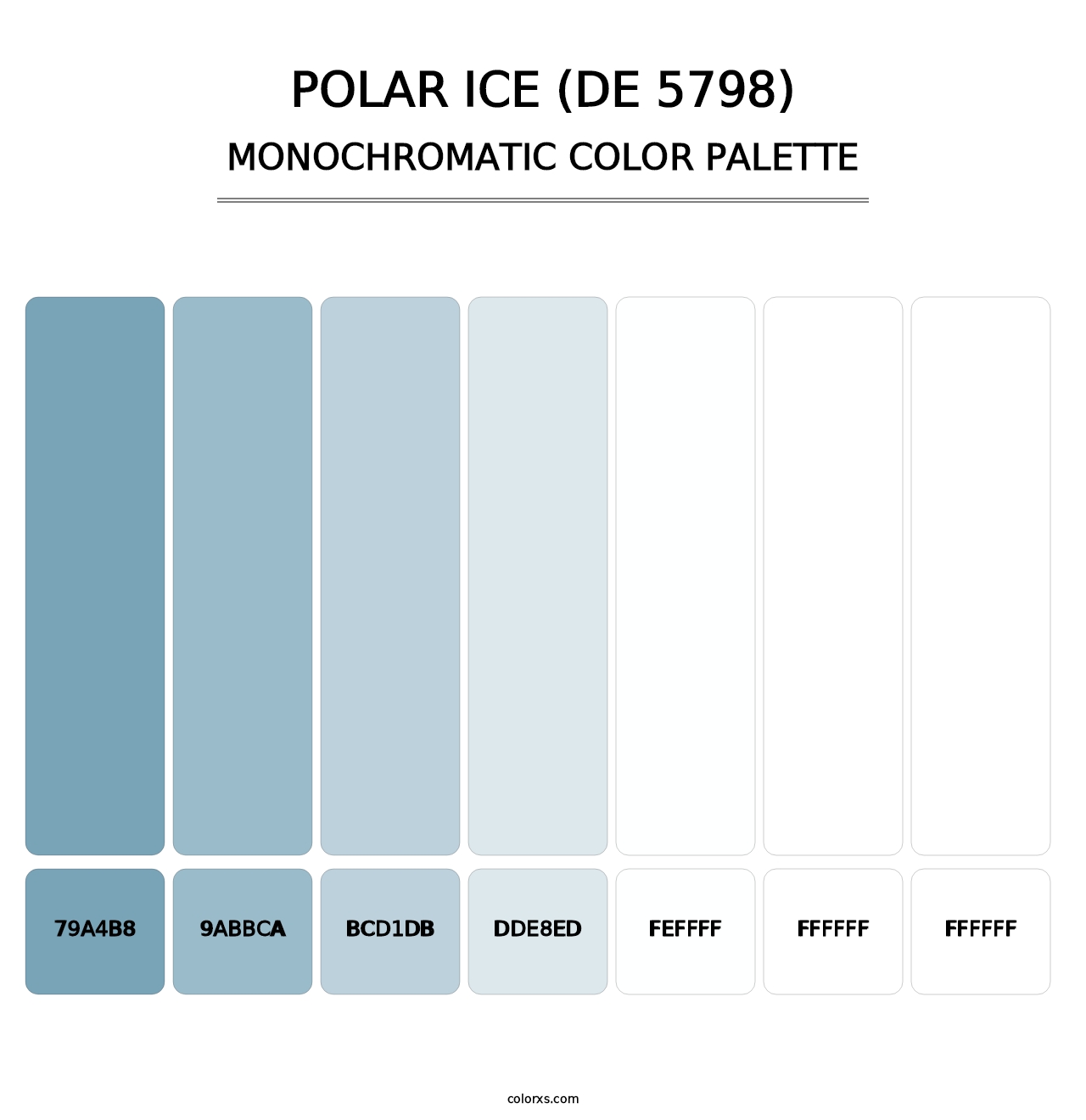 Polar Ice (DE 5798) - Monochromatic Color Palette