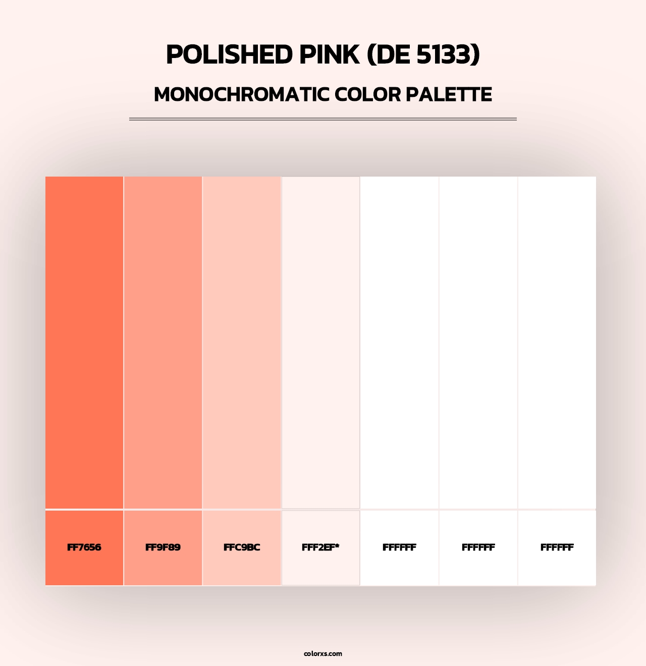 Polished Pink (DE 5133) - Monochromatic Color Palette