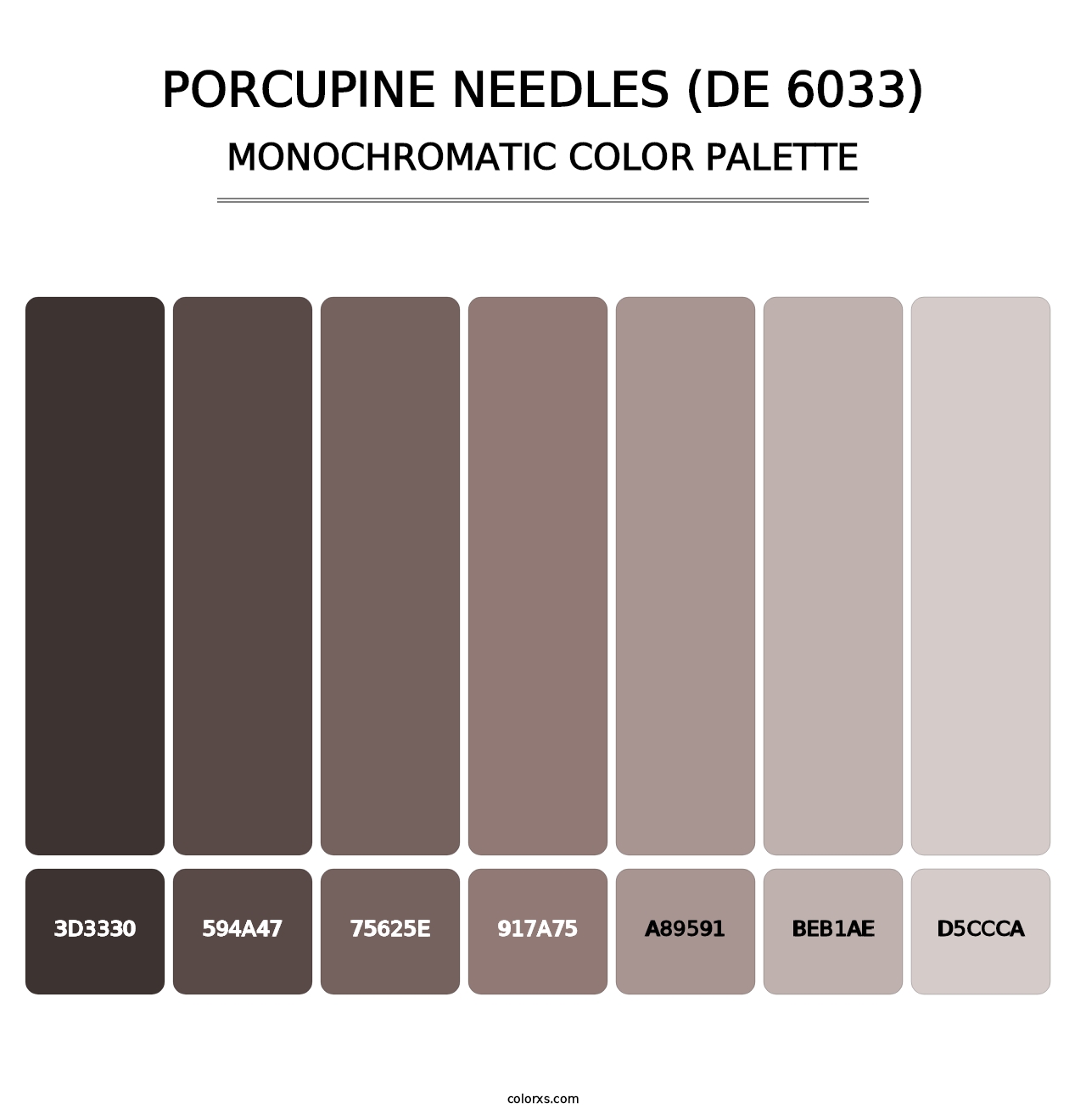 Porcupine Needles (DE 6033) - Monochromatic Color Palette