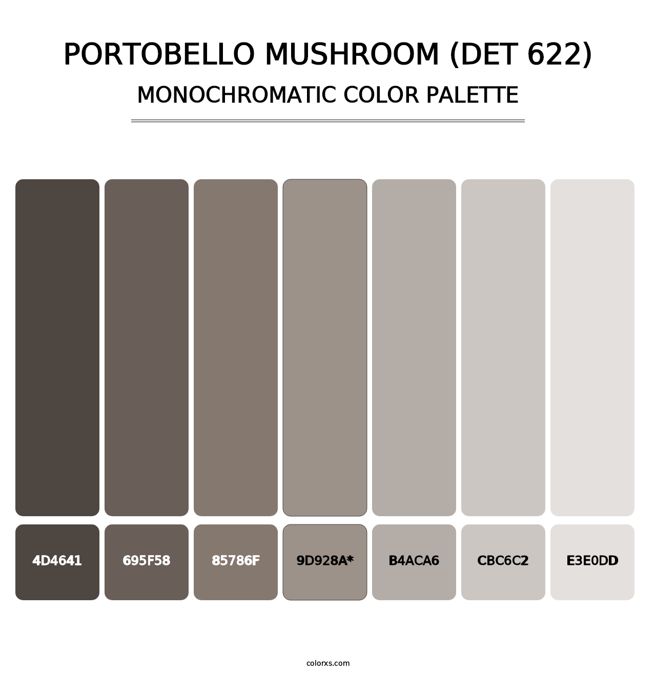 Portobello Mushroom (DET 622) - Monochromatic Color Palette