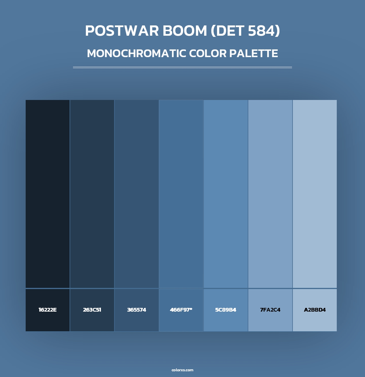 Postwar Boom (DET 584) - Monochromatic Color Palette