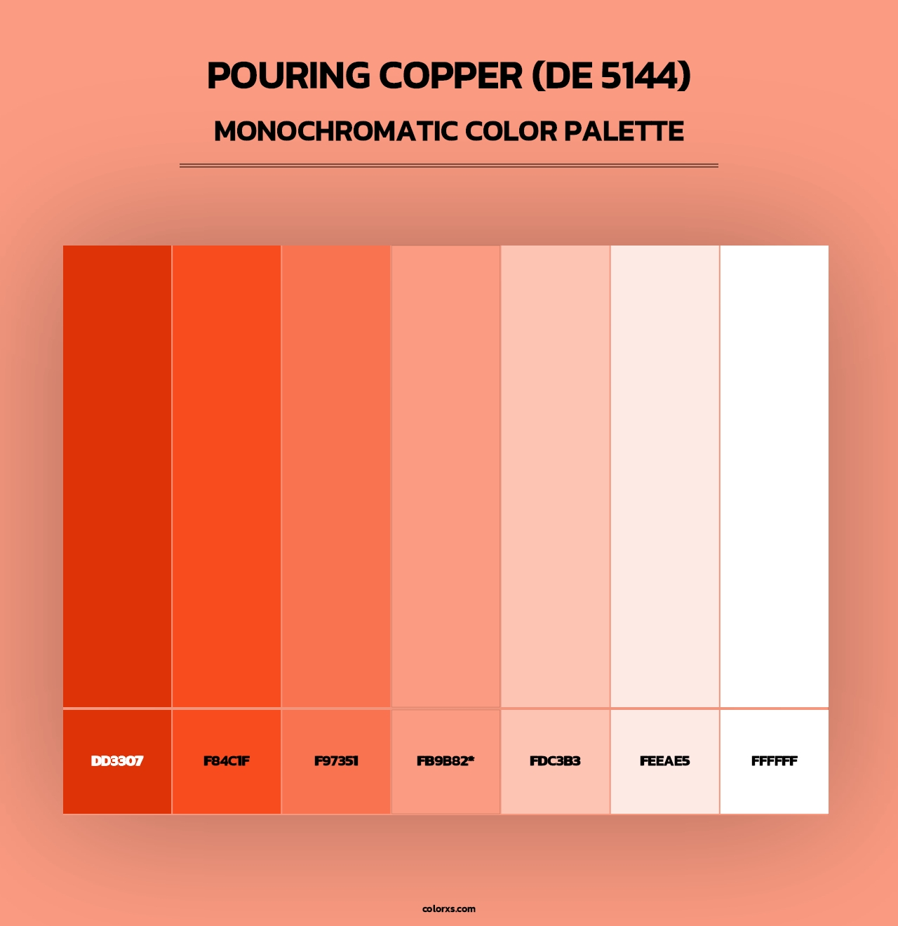 Pouring Copper (DE 5144) - Monochromatic Color Palette
