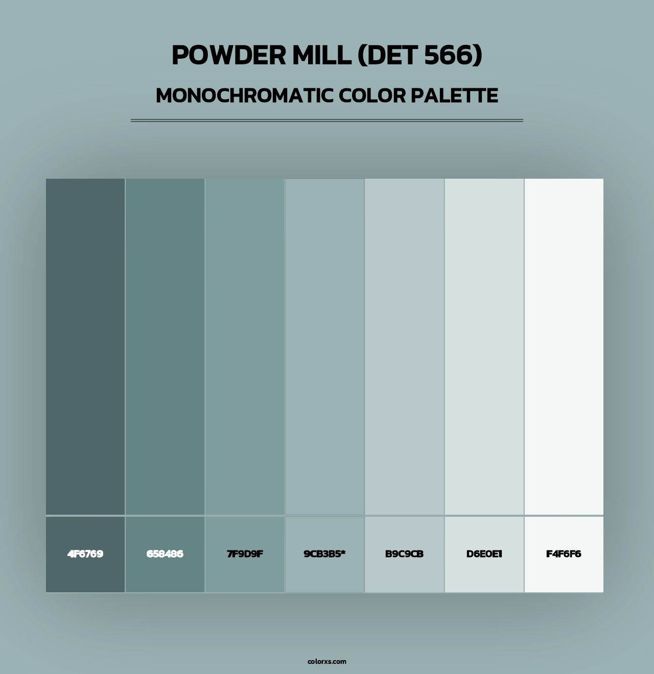 Powder Mill (DET 566) - Monochromatic Color Palette