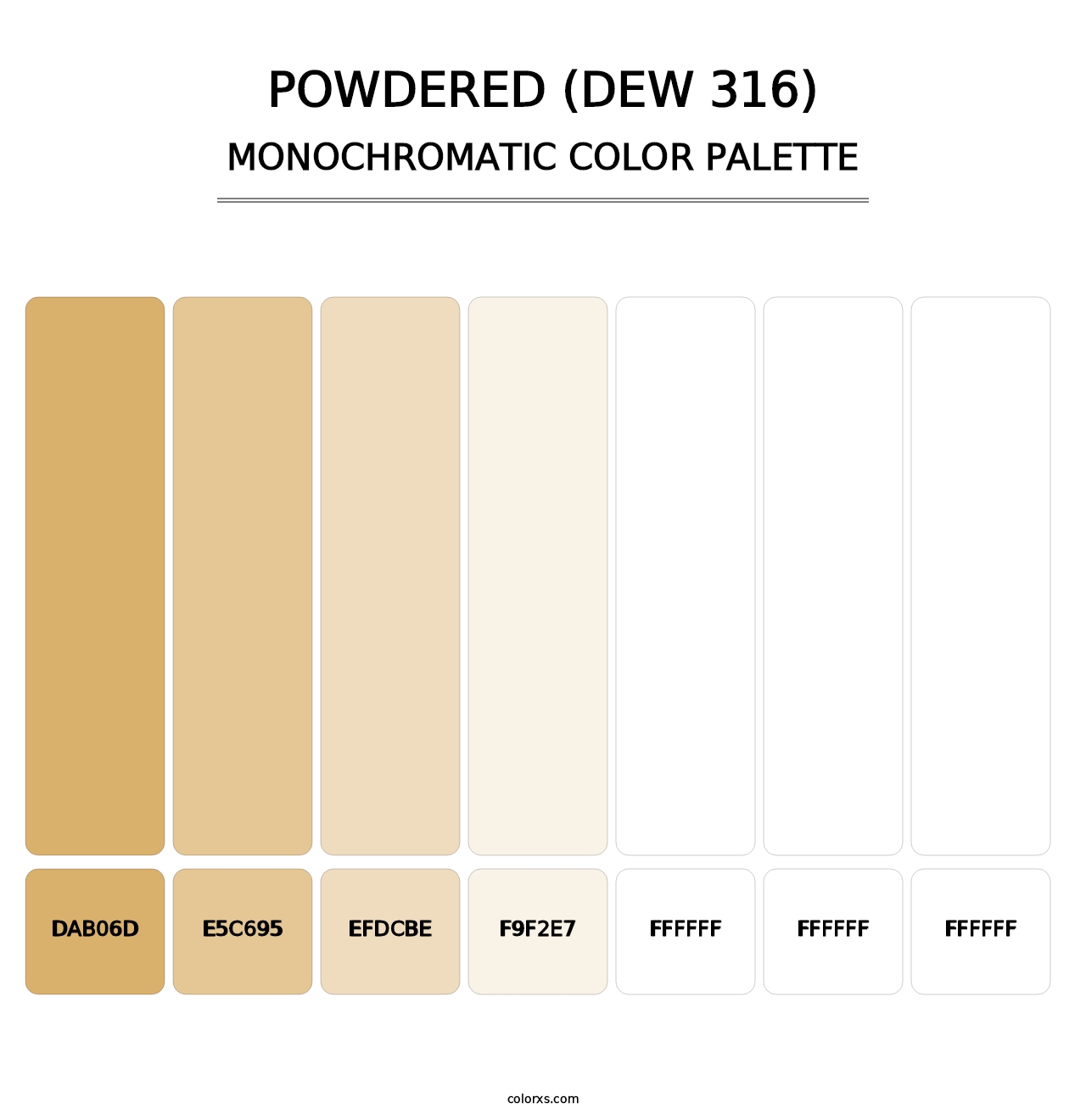 Powdered (DEW 316) - Monochromatic Color Palette
