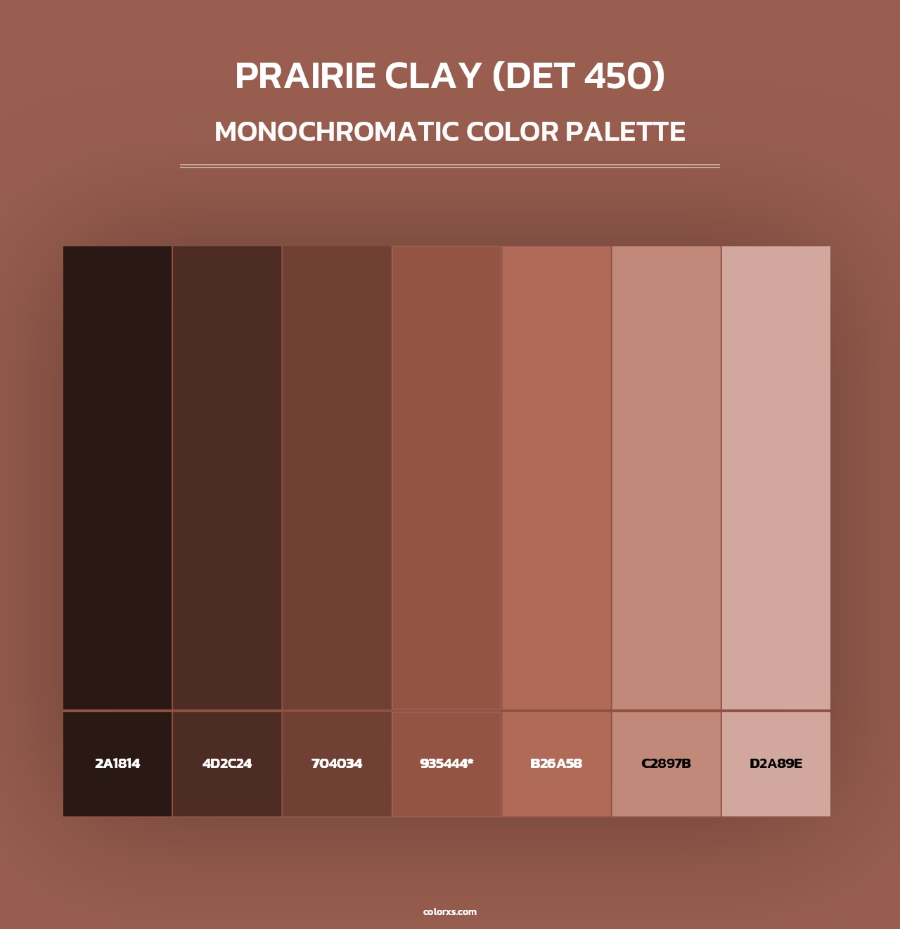 Prairie Clay (DET 450) - Monochromatic Color Palette