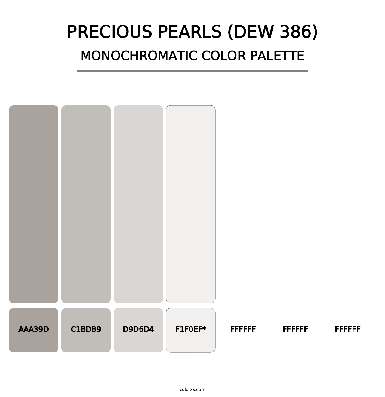 Precious Pearls (DEW 386) - Monochromatic Color Palette