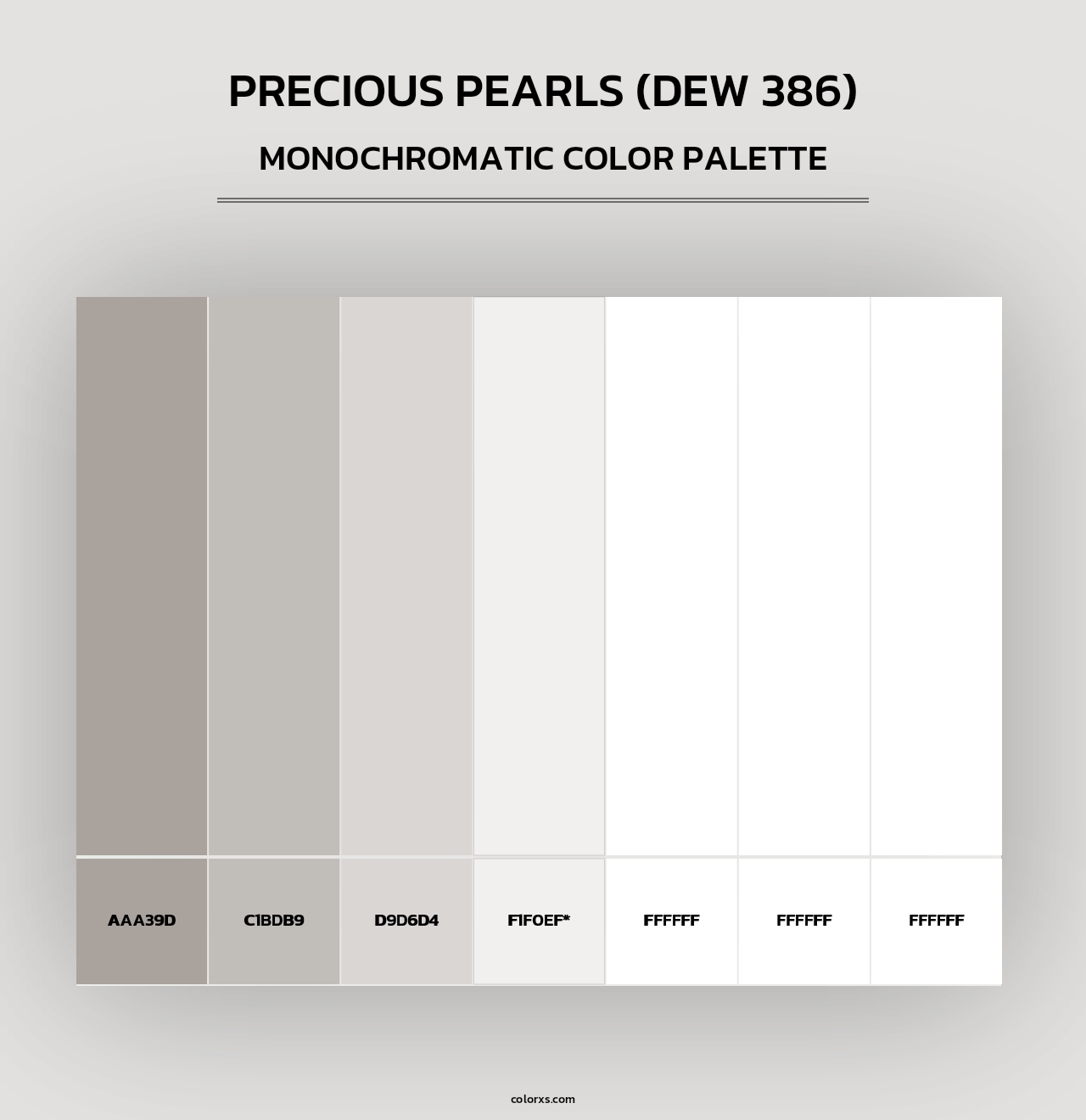 Precious Pearls (DEW 386) - Monochromatic Color Palette