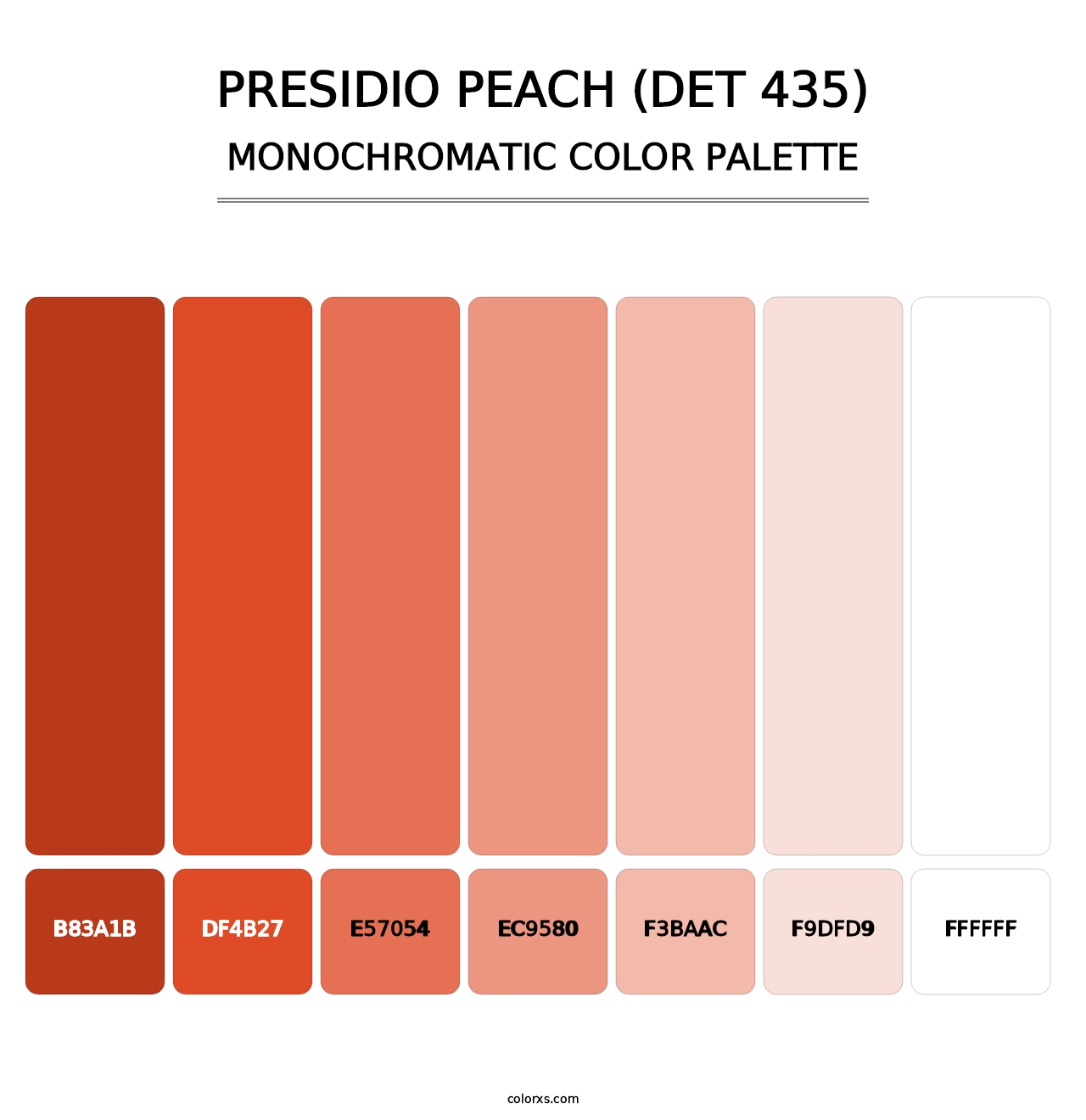 Presidio Peach (DET 435) - Monochromatic Color Palette