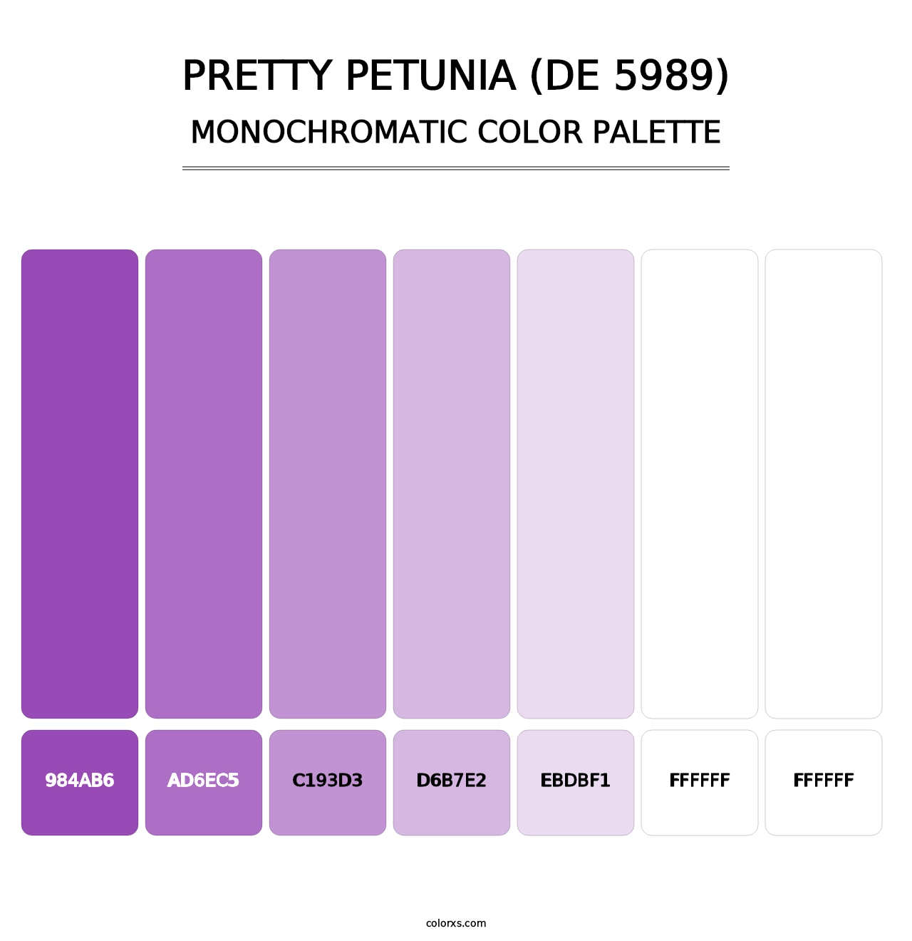 Pretty Petunia (DE 5989) - Monochromatic Color Palette