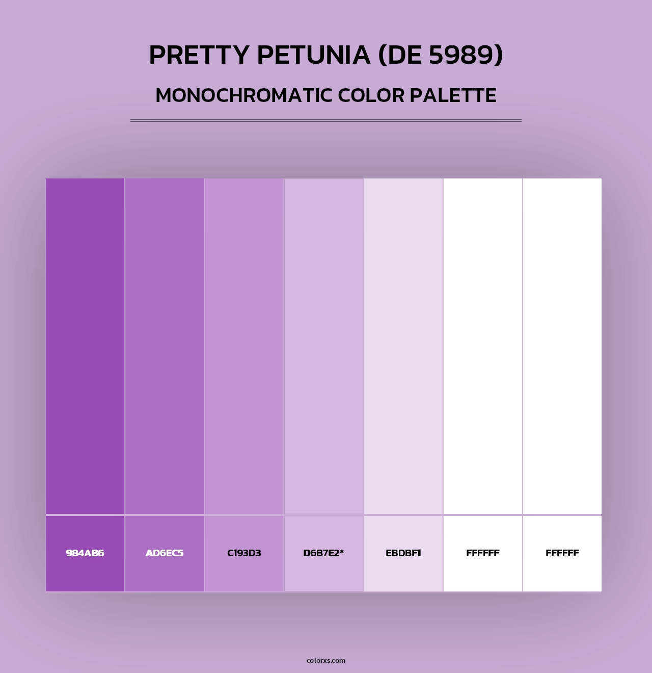 Pretty Petunia (DE 5989) - Monochromatic Color Palette