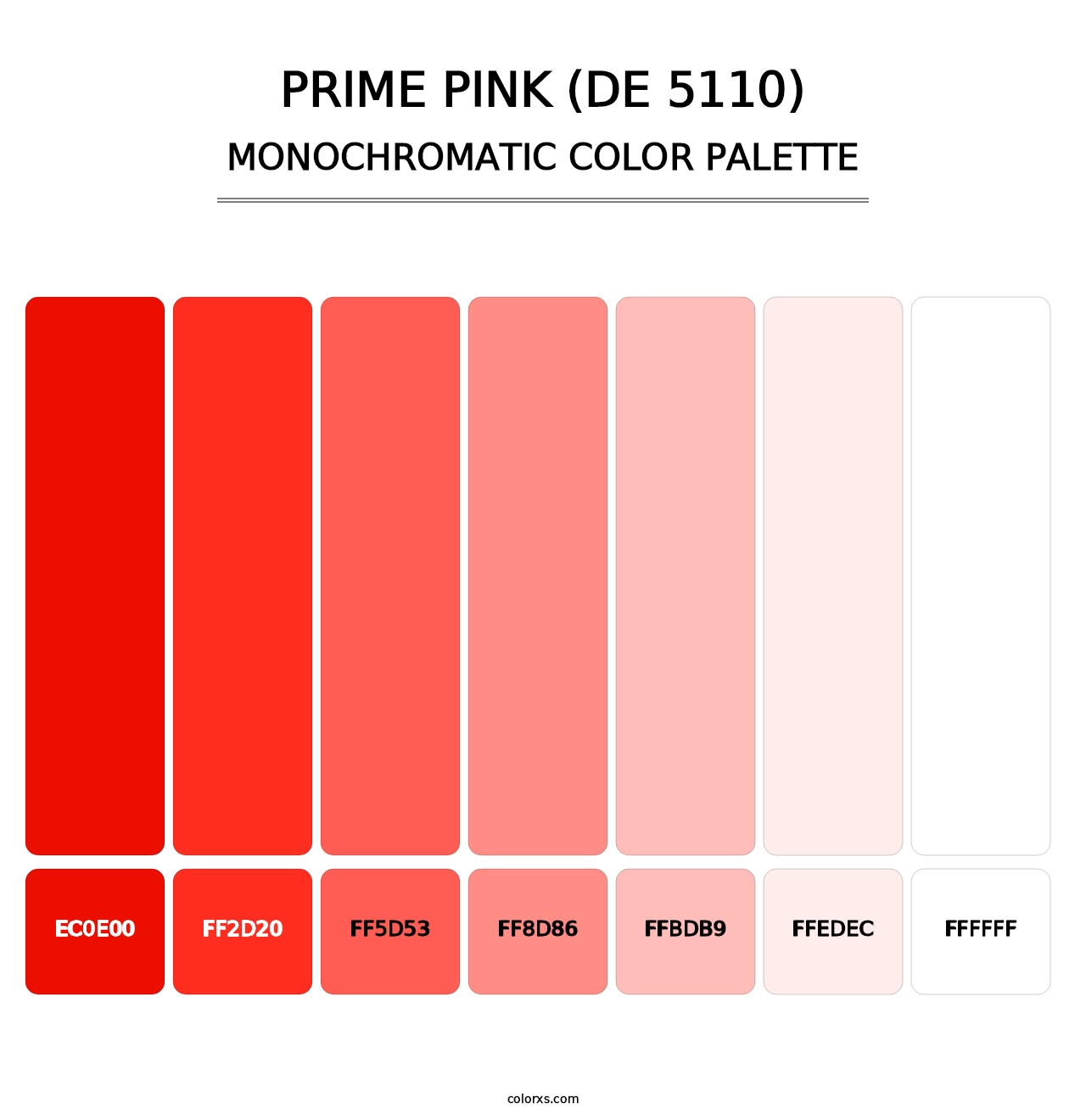 Prime Pink (DE 5110) - Monochromatic Color Palette