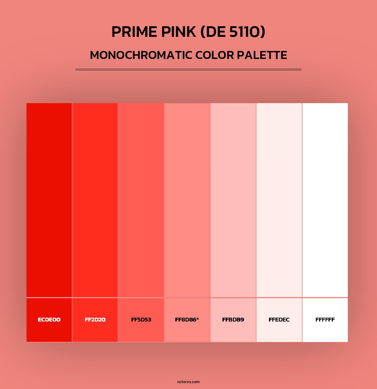 Prime Pink (DE 5110) - Monochromatic Color Palette